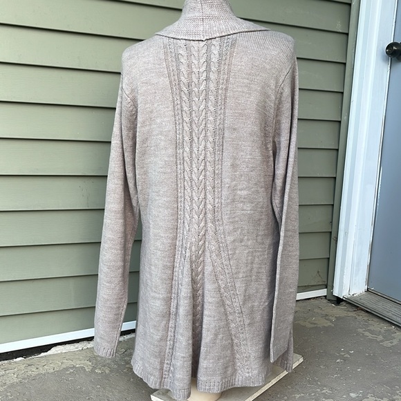 New Napa Valley oatmeal fan back long cardigan - Picture 6 of 14